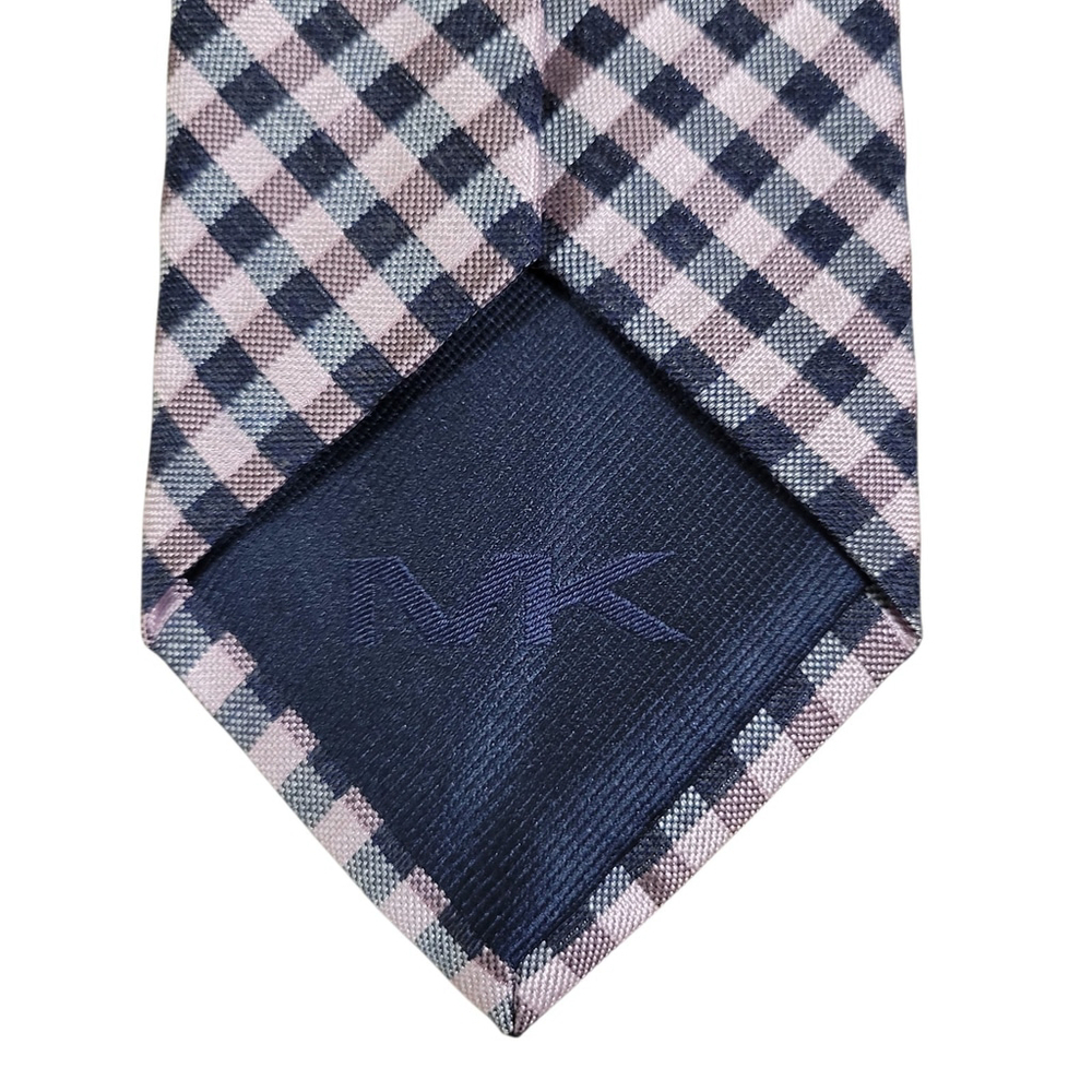 Michael Kors Men's Designer 100% Silk Plaid Neck Tie Excellent Condition - Picture 4 of 4